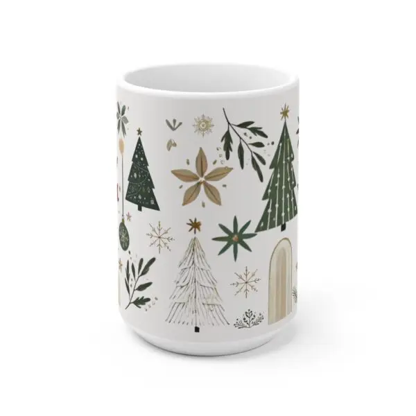 Taza Personalizable de Navidad "Christmas 2024" - Diseño Navideño con Árboles y Regalos - Imagen 10