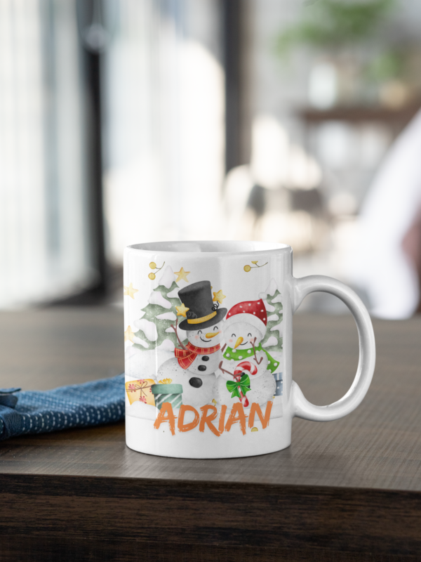 Taza personalizada para Navidad y Año Nuevo, taza de café con nombre personalizado, regalo navideño para amantes del té - Imagen 2